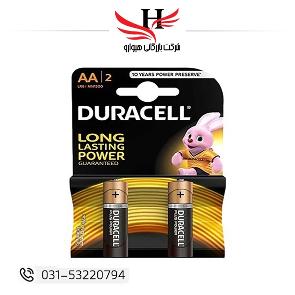 باتری قلم آلکالاین دوراسل DURACELL سایز AA با ولتاژ 1.5 ولت، ماندگاری بالا و کیفیت اصل، مناسب ریموت کنترل، اسباب بازی، موس و کیبورد بیسیم | خرید و پخش عمده از هیوارو شهرضا، اصفهان و تهران